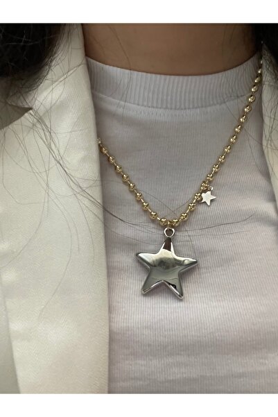 By Selen Suyolcu قلادة نجمة نحاسية ثلاثية الأبعاد