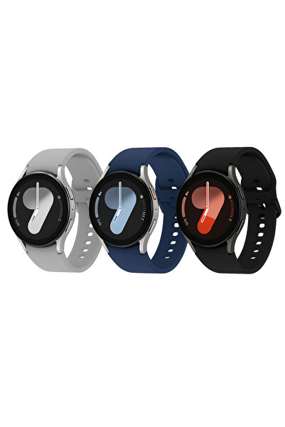 Novatis Samsung Galaxy Watch 4/5/6/7/FE/40/44 Classic 42/43/46/47mm Uyumlu 20mm 3'lü Silikon Kordon Set