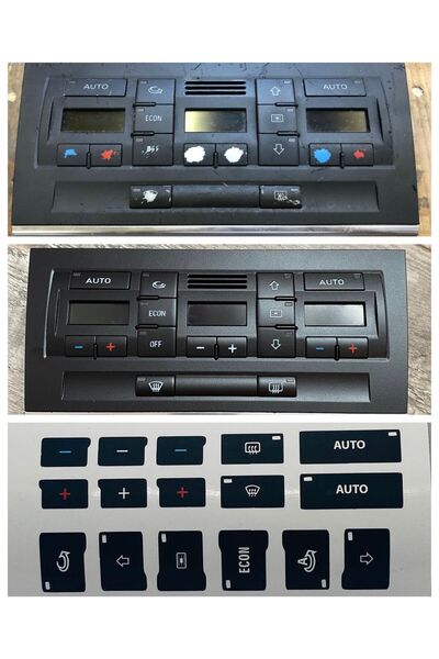 Audi A4 B6 - B7 Kasa 2001-2008 Arası Klima Ünitesi Tuş Takımı Tamir Kiti Stic...