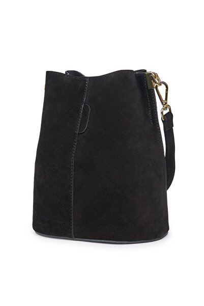 myOwn Geantă de damă neagră din piele întoarsă Milena