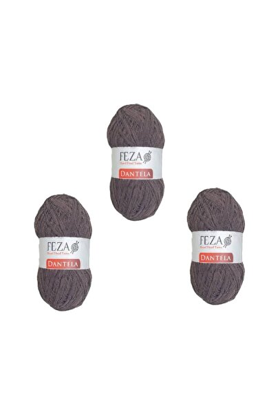 FEZA GROUP Self Patterned Yarndantela Hand Knitting Yarn, 50 Gr, 200 m (3Pcs)