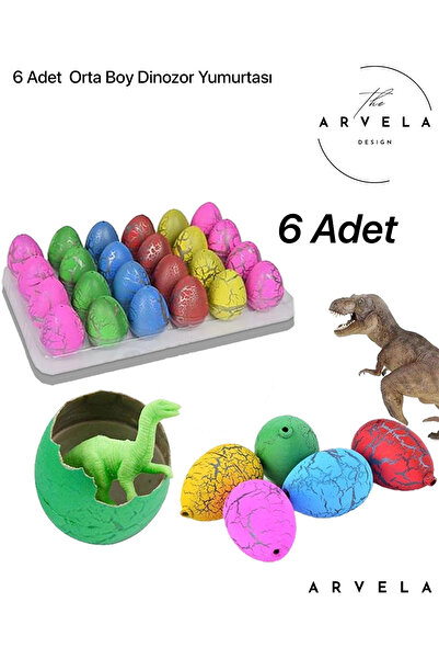 Arvela 6 Adet Islanınca Çatlayıp Büyüyen Dinozor Yumurtası Oyuncak Dinozor Yu...