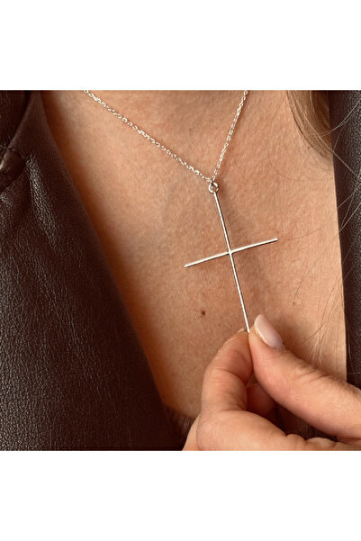 JosAccessories Large cross chain 925 silver