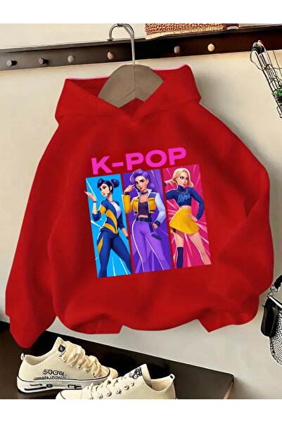 oneagılyazı Swea cu glugă inspirat de K-Pop pentru fete tricou