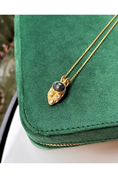 Miltonia Labradorit Tasarım Handmade 925s Gümüş Kolye