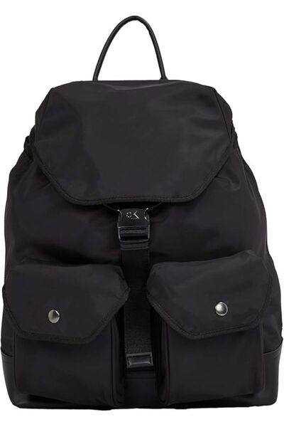 Calvin Klein Speed Clip Ut Flap Backpack35 Ny Backpack, Black,