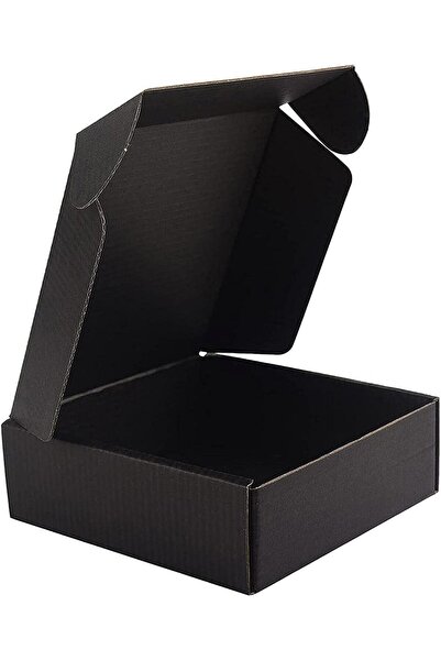 Generic Small Black Corrugated Cardboard Shipping Boxes - Pack of 25 (28 × 28.8 × 10 cm)