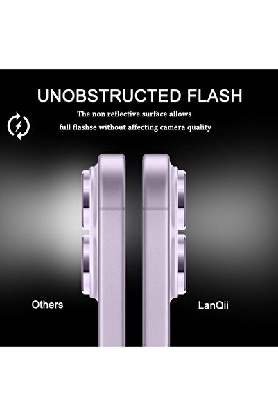 m.tk moveteck Apple iPhone 17 Compatible Camera Lens Protector Full Coverage Protective Glass with Metal Frame Apparatus