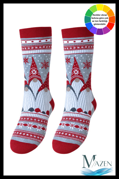 MAZEN Patterned Christmas Stocking |   Quality Combed Cotton Knitted |   Number 36-41 |   Women Men Unisex |   1 Pair