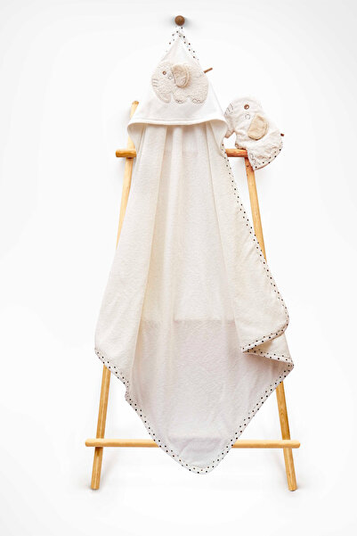 Babyline Aş 100% Cotton Baby Towel Ksl Elephant Embroidered-676