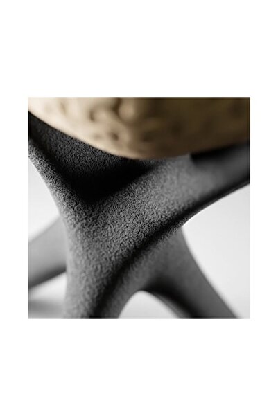 OEM Suport ghiveci, design modern, stand negru, ghiveci detasabil bej, diametru 13cm, printat 3D