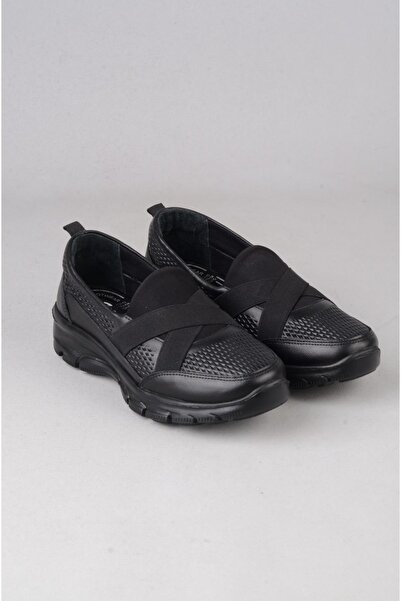 SEÇ KUNDURA حذاء نسائي تشريحي من الجلد الطبيعي SEÇ Z431 باللون الأسود