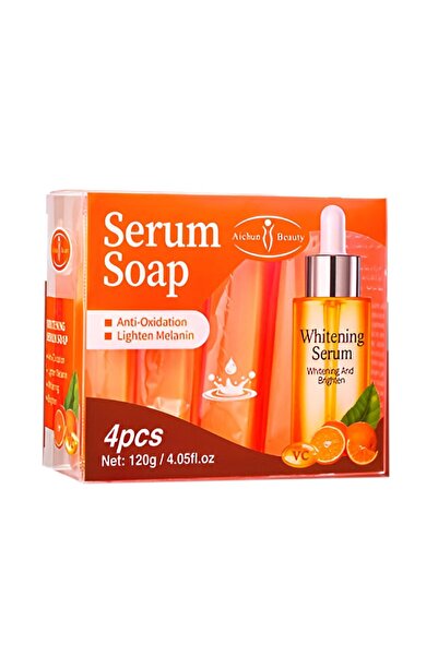 Aichun Beauty صابون مصل مضاد للأكسدة مع الميلانين - مصل تفتيح البشرة - 4 قطع ...