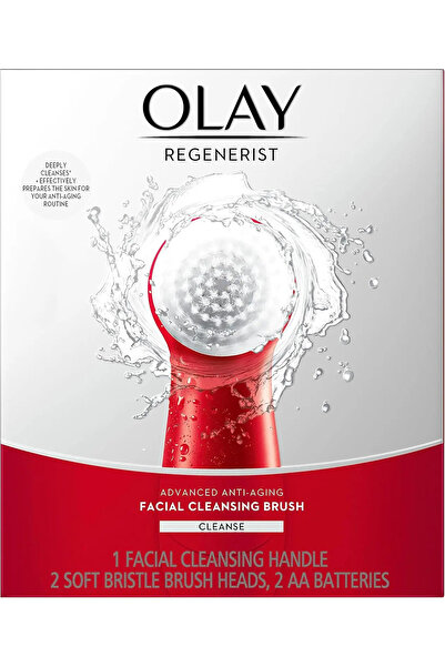 OLAY , Regenerist, Advanced Anti-Aging, Facial Cleansing Brush, 1 Cleansing Handle, 2 Brush Heads