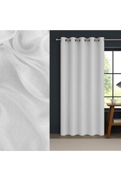 ANTBRO Perdea albă semitransparentă 140x260 cm — Material ușor din plasă cu i...