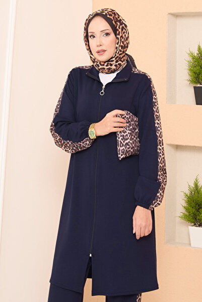 EBRUTESETTÜR Leopard Stripe Zippered Soft Suit
