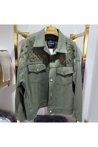 HOPEFUL DESİGN Embroidered Detail Gabardine Jacket
