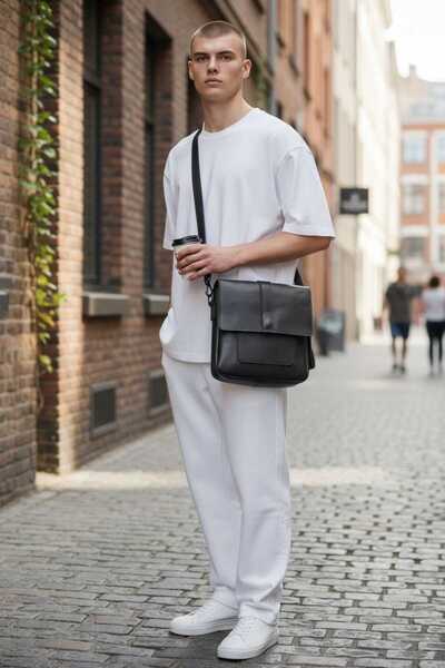 DEDE POSTACI ÇANTASI %100 DERİ