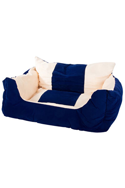 MSH Pat culcus Royal Blue pentru caini si pisici pufos, impermeabil cu baza a...