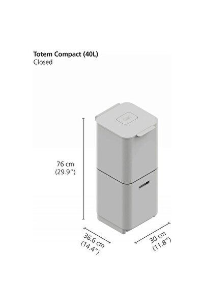 Joseph Joseph Selective Collection Garbage Bin 40L Stone -