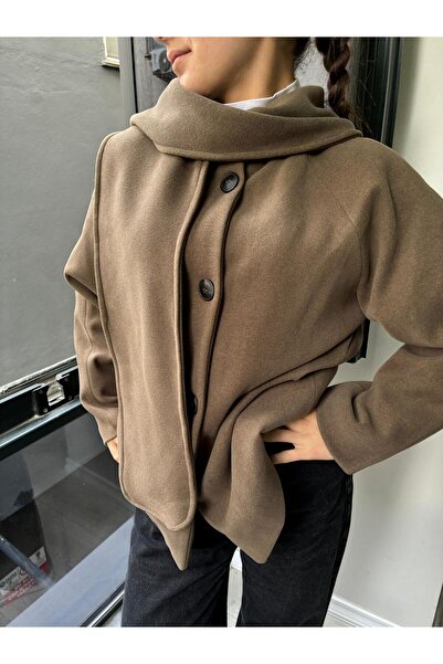 peri masalı boutique ZARA MODEL ATKILI PREMİUM KABAN