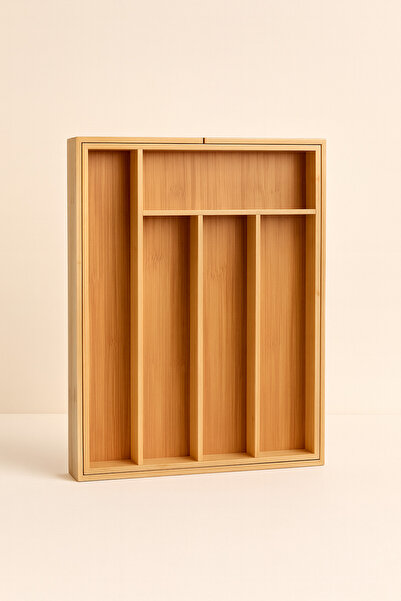 Mirilliahome Adjustable 5-7 Compartment Bamboo Spoon Holder Organizer |   Dra...