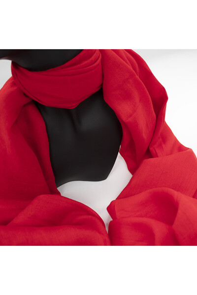 FashionForYou Shawl scarf, made of thin cashmere material, matching gloves, gift wrapped, Red, 178x72 cm