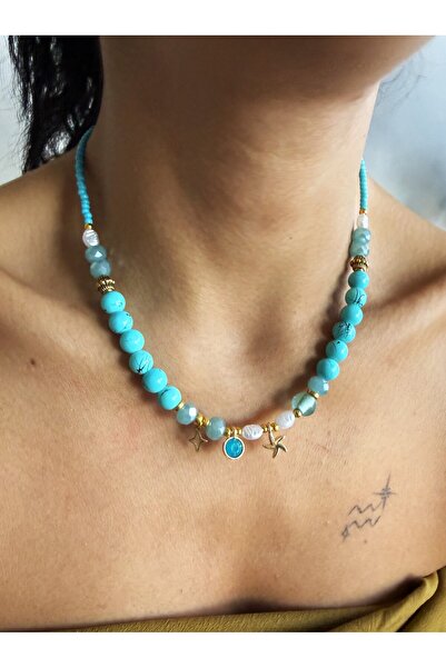 dela otantik Handmade Beaded Authentic Women's Necklace – Star Detailed Ethni...