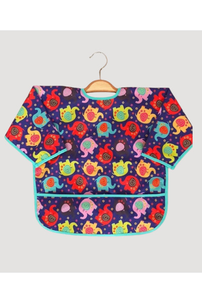 Generic Baby Waterproof Long-Sleeve Bib - Elephant & Snail design