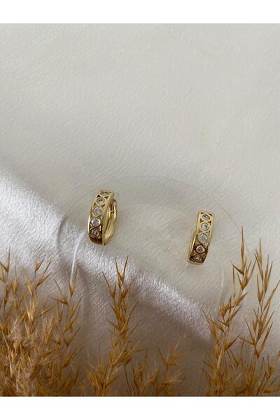 XUPING JEWELRY Stone Detailed Hoop Xuping Steel Earrings