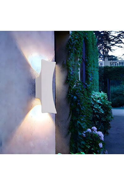 ETRONIK Modern Outdoor Waterproof Wall Light Double Head LED Wall Lamp Frosted Finish Decorative Light