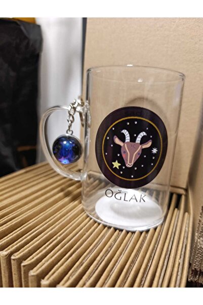 hepsi bir arada sepet 🐐   Capricorn Zodiac Mug and Glow-In-The-Dark Keychain...