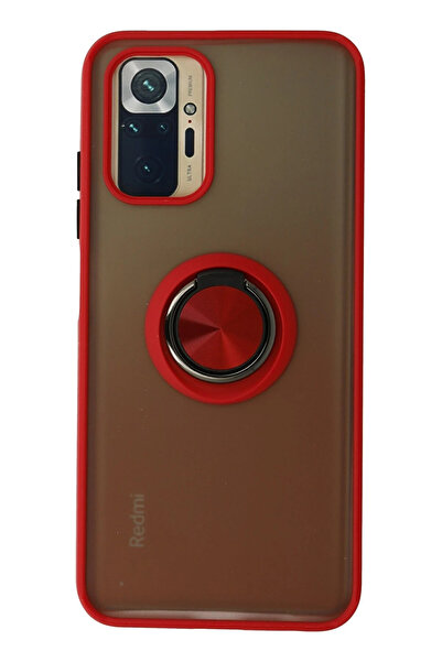 NewFace Lvsqvr Xiaomi Redmi Note 10 Case Montreal Ringed Silicone Cover (212628) - Red