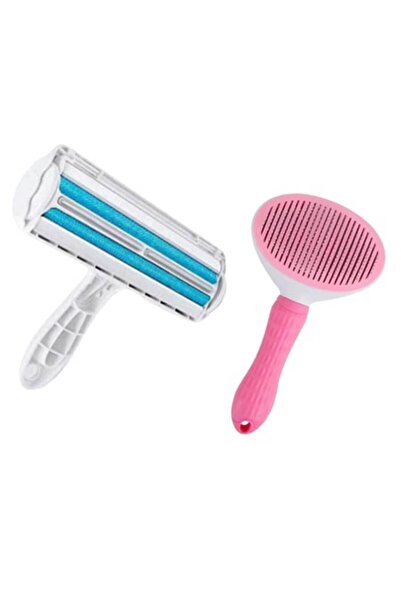 NEO Pet-Pet® Self-Cleaning Pet Brush Set (Pink 20x10x6 cm + Blue 20x20x3 cm)
