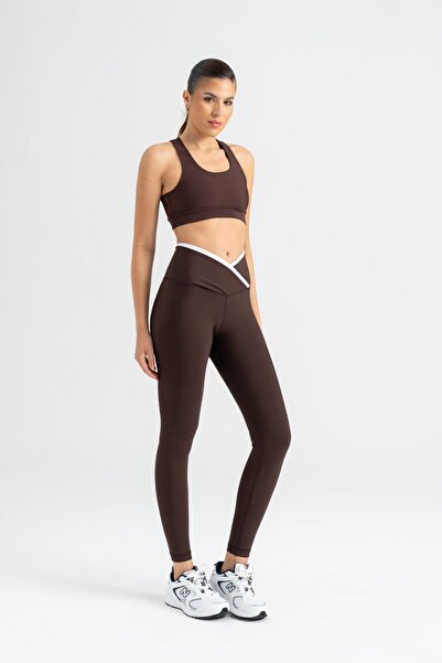 Alışveriş Sokağı And Slim Fit Contrast Sports Leggings