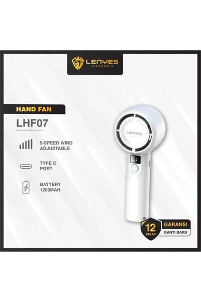 Lenyes LHF07 Mini Portable Fan 5-Speed Adjustable LED Digital Display Handheld 1200mAh