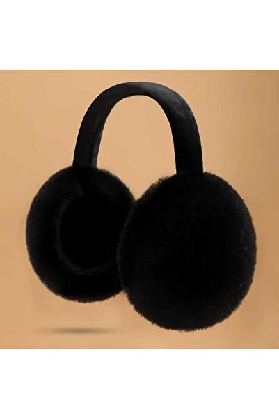 JHTshop Winter Black Soft Textured Foldable Folding Plush Ear Warmer Protective Big Headphones
