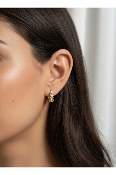 İris Jewelrys Çelik Mula Gold Küpe