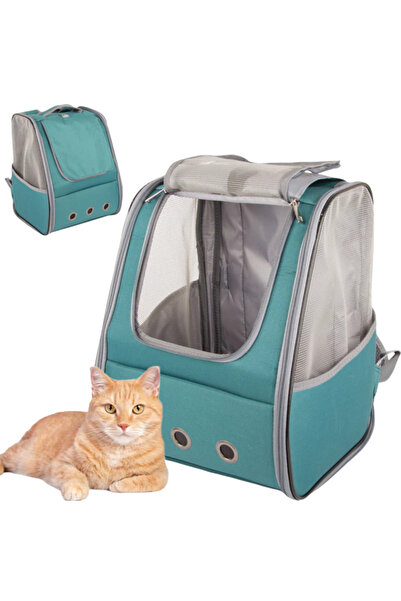 MSH Rucsac transport pentru caini si pisici, ventilat cu buzunare pentru acce...