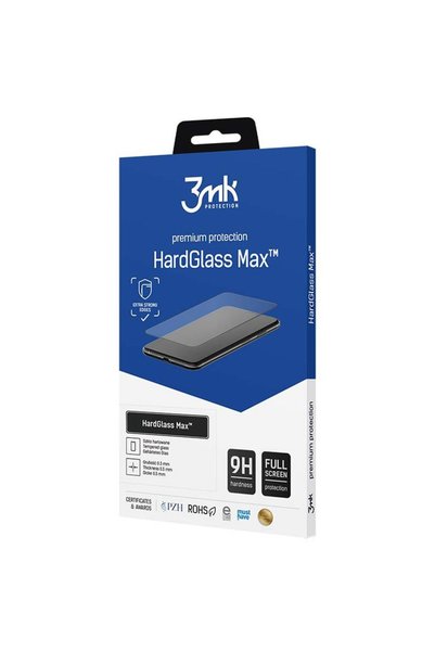 3MK Folie de protectie HardGlass Max pentru iPhone 15, Negru