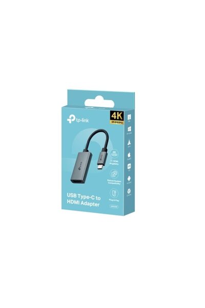 TP-LINK Adaptor video TP-Link, USB Type-C (T) la 1 x HDMI (M) 4K(3840 x 2160) la 60 Hz, gri