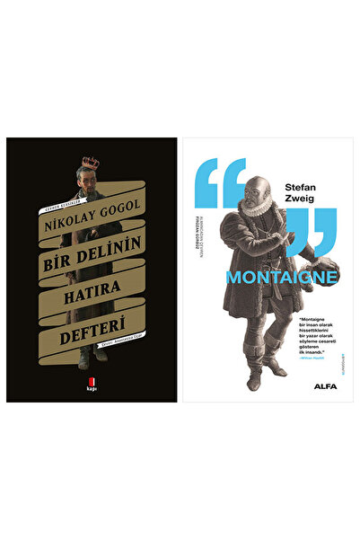 Alfa Yayınları Bir Delinin Hatıra Defteri + Montaigne