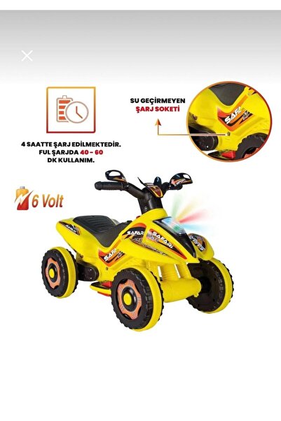 ATLT ATLANTİS RENKLİ LED IŞIKLI MÜZİKLİ AKÜLÜ ATV ÇOCUK MOTORU