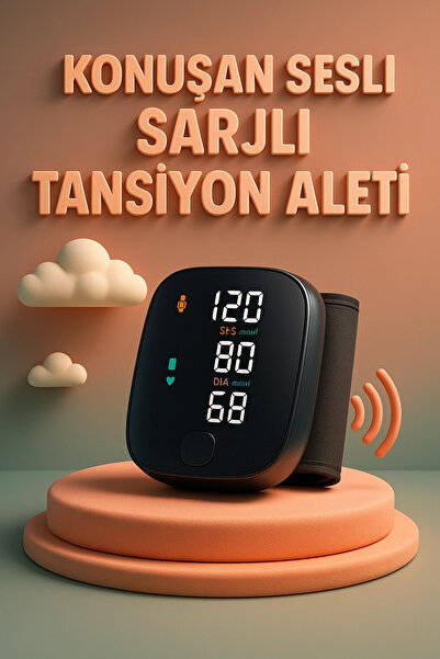 Genel Markalar Konuşan Sesli Şarjlı Tansiyon Aleti Profil Kayıtlı Lcd Dokunma...