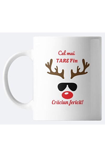 OEM Cană personalizată pentru fin cu mesajul „Crăciun fericit, fin”, 330ml, a...