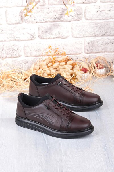 Mehmet Mete 8918 Napa Comfortable Rubber Sole Original Genuine Leather Men's Shoes