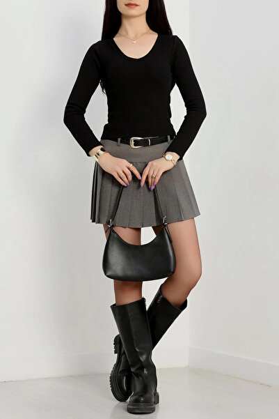 civetta V-Neck Ribbed Knit Model Blouse