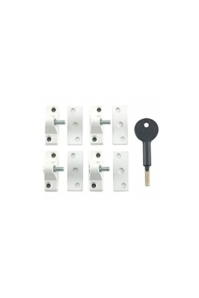 Yale Window Lock with Key, White, Pack of 4