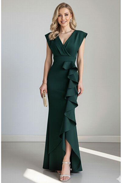 MetuCA Kruvaze Yaka Abiye Özel Gün Nikah Elbisesi 01