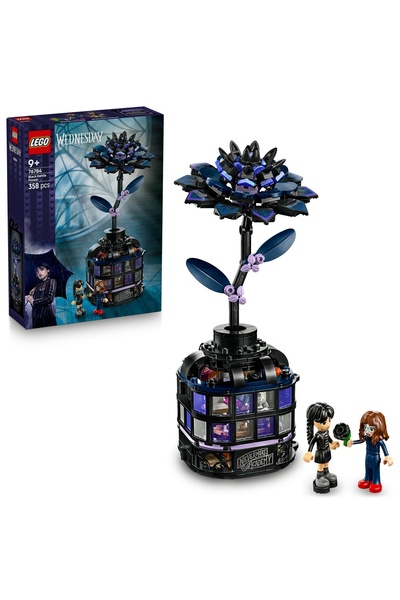 LEGO Miercuri - Floare de Dalie Neagră 76784, 358 de bucăți